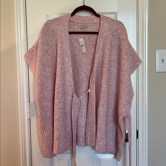 NWT LOFT Space-dye Belted Sweater Wrap - Picture 4 of 7